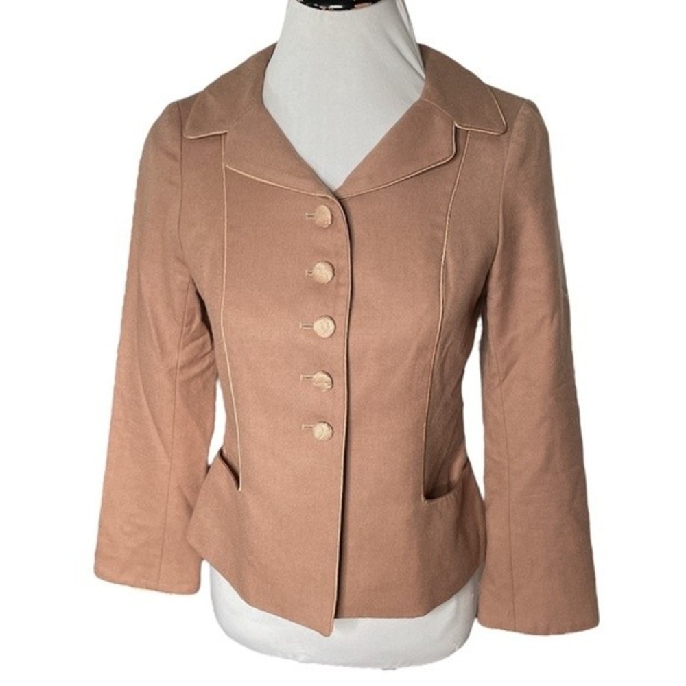 Rebecca Taylor Wool and Silk Blazer Dusty Rose Size 4